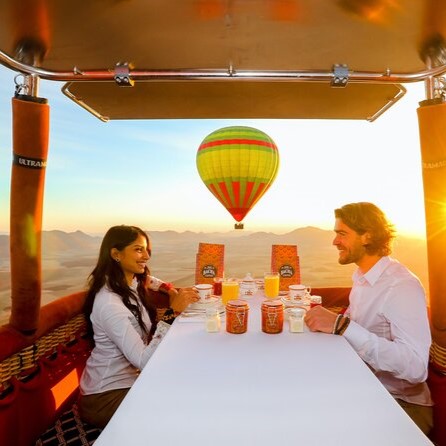 Montgolfière au-dessus de Marrakech
